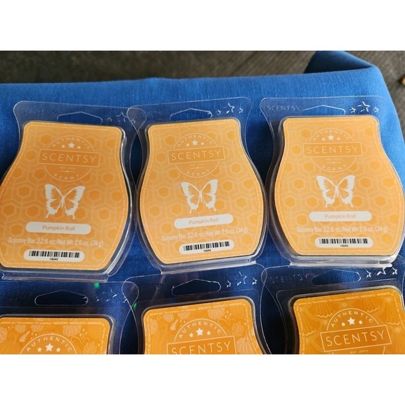 7 Scentsy Bars PUMPKIN ROLL Porch Pumpkin Cinnamon Swirl Mixed Lot - Picture 2 of 5